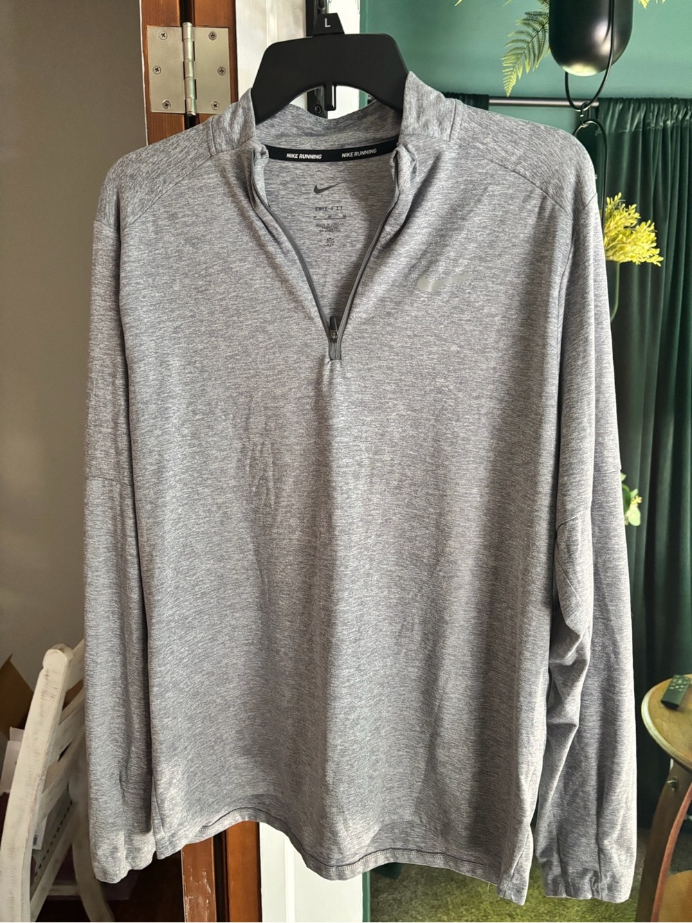 Nike Running Heather Gray Dri-FIT Quarter Zip Jacket